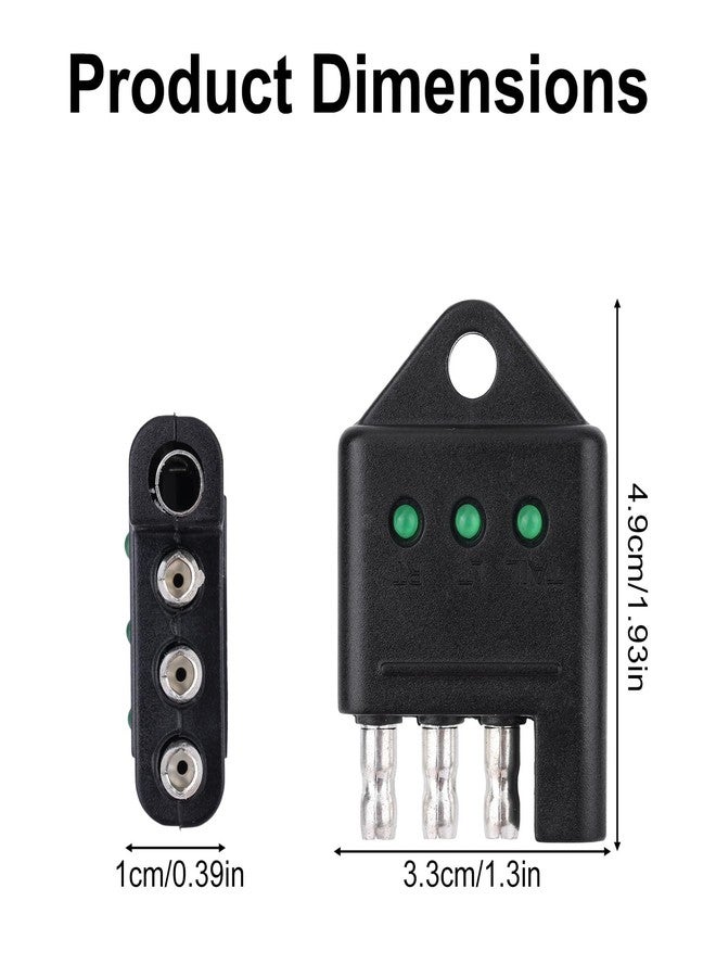 BTFO 4 Pin Trailer Plug Tester, 4-Way Flat Trailer Wiring Tester with LED Indicators for Wire Connector Brake Turn Signal & Tail Lights Quick Troubleshooting Essential Car Accessories Repair Kit - Image 2