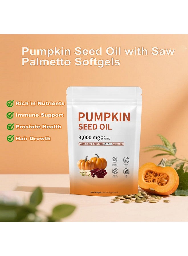 كبسولات زيت بذور اليقطين من Wvnscl، زيت بذور اليقطين 2 في 1 مع بالميتوسا لدعم نمو الشعر، 3000 ملغ من الجيلاتين الطري تدعم صحة الشعر، المسالك البولية، المثانة وصحة البروستاتا، خالي من الكائنات المعدلة وراثيًا، خالي من الغلوتين (1) - Image 5