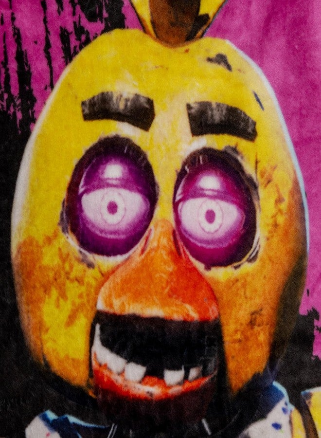 Five Nights at Freddy's بطانية رمي راشيل لشخصيات فايف نايتس آت فريدي | غطاء بوليستر ناعم للكنبة، السرير | 45 × 60 بوصة - Image 2