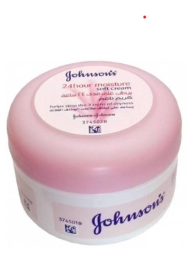 Johnson's Body Cream 24 Hour Moisture Soft 100ml - Image 1