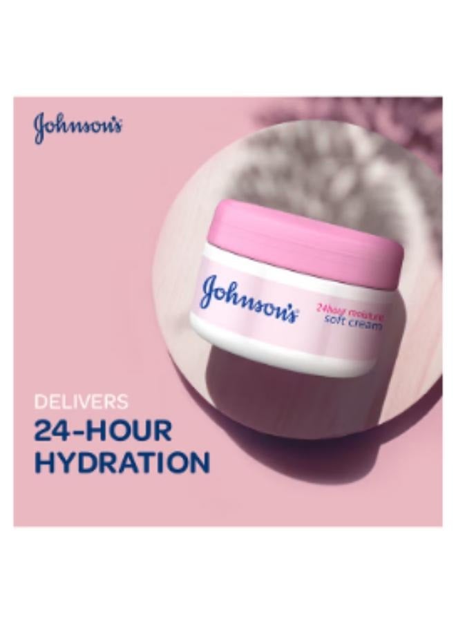 Johnson's Body Cream 24 Hour Moisture Soft 100ml - Image 2