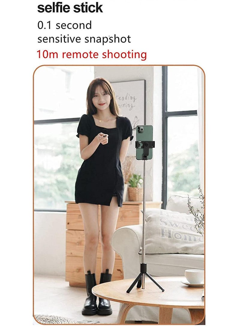 S03 Selfie Stick Tripod, Extendable Bt Selfie Stick With 0.1s Snapshot, Detachable Wireless Remote Control 245 Rotation Head + 360 Rotation Holder For - Image 4