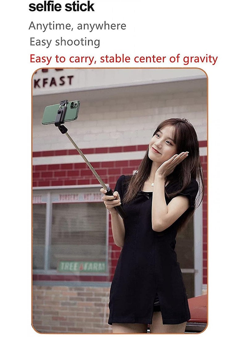 S03 Selfie Stick Tripod, Extendable Bt Selfie Stick With 0.1s Snapshot, Detachable Wireless Remote Control 245 Rotation Head + 360 Rotation Holder For - Image 5