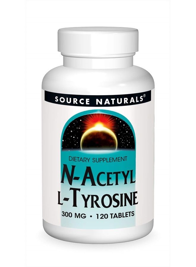 Source Naturals مكمل غذائي N-Acetyl L-Tyrosine - 120 قرصًا - Image 1