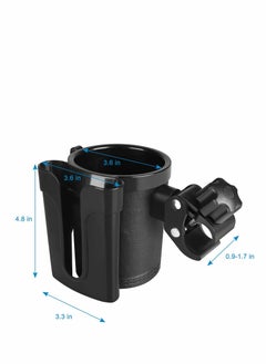 Stroller Cup Holder with Phone Keys Organizer, 3-in-1 Universal Bike Bottle for Stroller, Bicycle, Wheelchair, Walker, Scooter, Black - pzsku/ZD35805709FE7BF445064Z/45/_/1724749331/1a14ee30-27a9-431d-94f3-dc68d6648472