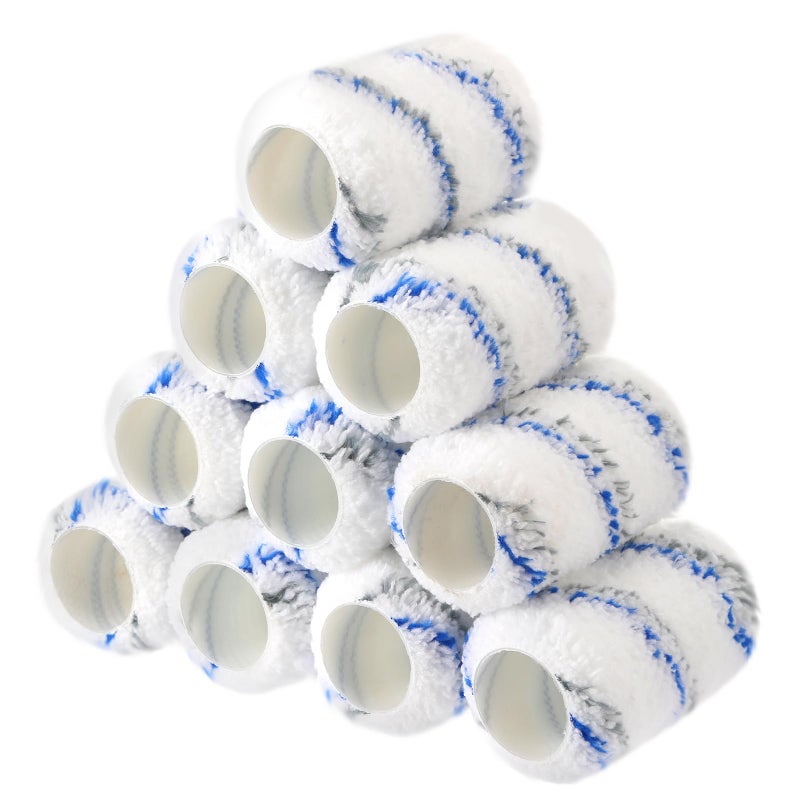 Vesici 30 Pcs Paint Roller Covers Roller Naps for Paint Roller Brush Paint Roller Sets Microfiber Paint Roller Covers for Roller Frame Home Painting Paint Roller Kit4 Inch
