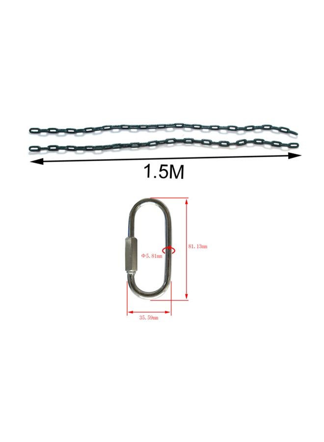 JSAITOYS Durable Plastic Coated Ring Chain Swing Accessories And Quick Link Hook  - Image 2