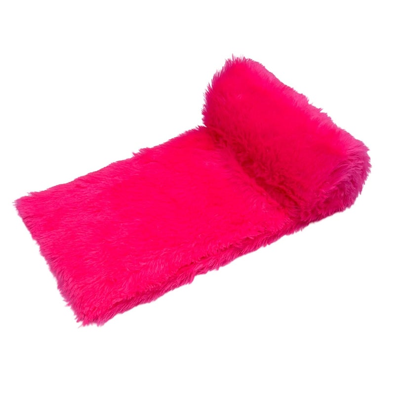 frilt 1/2 Meter Super Soft Fur Fabric for Photoshoot, Soft Toys, Costume, Decoration and Dress Making (Breadth 38 Inch and Length 32 Inch) (Dark Pink) - Image 1