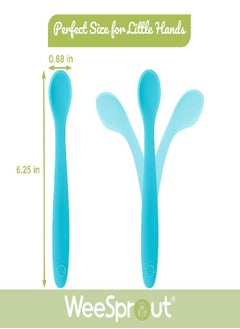 WeeSprout Silicone Baby Spoons - First Stage Infant Feeding Spoons With Soft-Tip, Bendable Baby Utensils for Parent & Self-Feeding, Ultra-Durable & Chewproof, Dishwasher Safe, Set of 3 - pzsku/ZD3582328BD1C52F6EAA5Z/45/_/1692873839/f71a72ae-cb4c-4016-b339-5e821c27f049