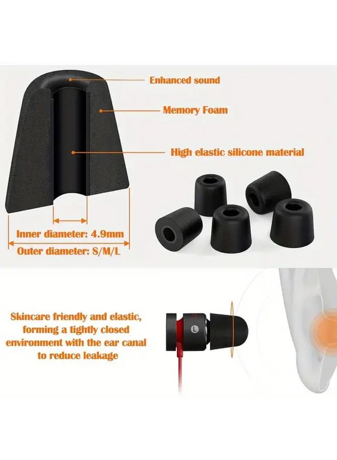 12 Pcs Replacement Memory Foam Earbuds Sleeve Set Color Variant Sizes S M L for In Ear Headphones - Image 3