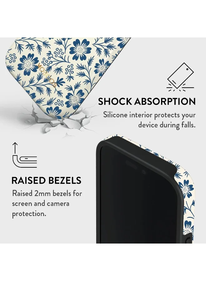 Mobcos iPhone 16 Pro Classic Blossom Mobcos iPhone 16 Pro Classic Blossom Premium Case Compatible with Hybrid Dual-Layer Hard Shell + Silicone Protection - Scratch-Resistant Shockproof Mobile Cover  | Best Price UAE