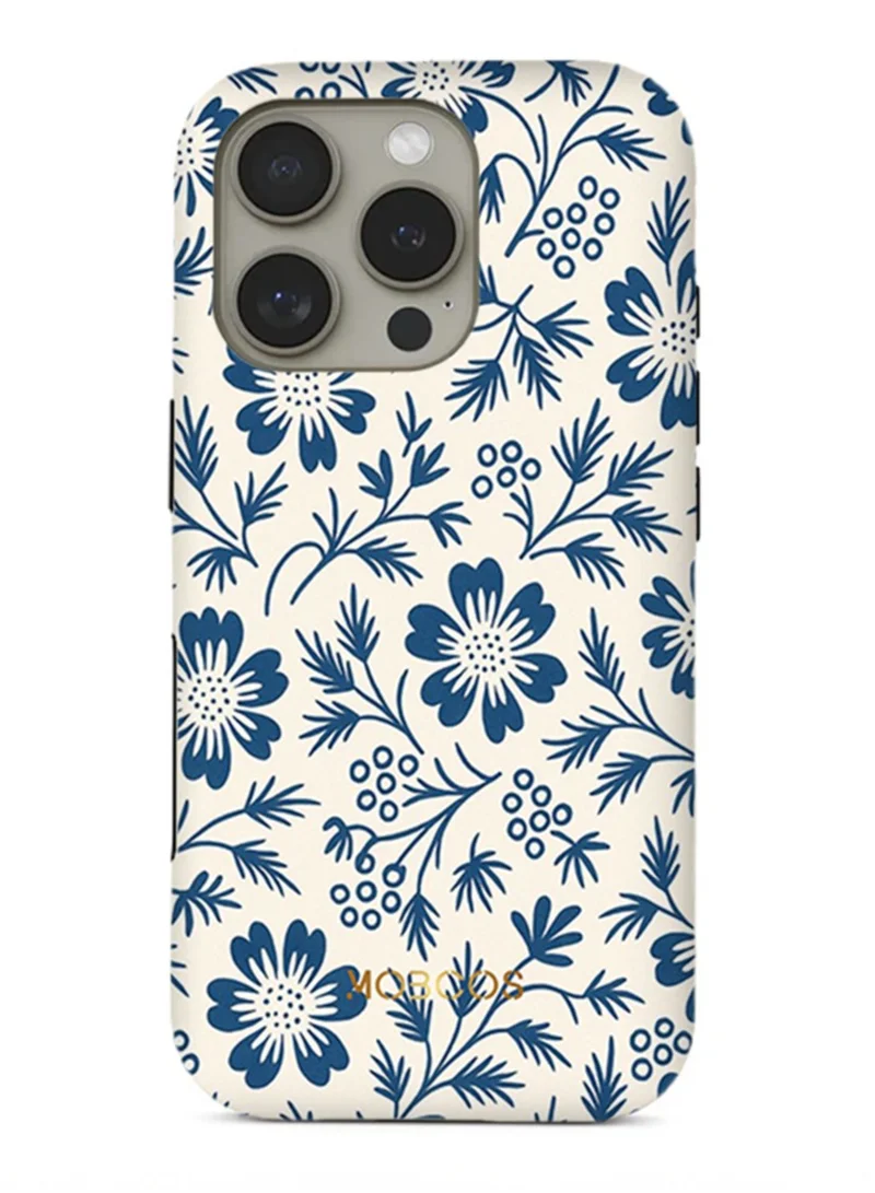 Mobcos Mobcos iPhone 16 Pro Classic Blossom Premium Case Compatible with Hybrid Dual-Layer Hard Shell + Silicone Protection - Scratch-Resistant Shockproof Mobile Cover