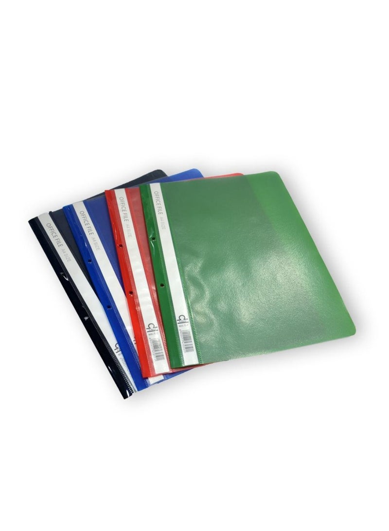 Libra REPORT FILE MATTE MATERIALS WITH SIDE POCKET GREEN COLOR A4 (PACK OF 12) - Image 1