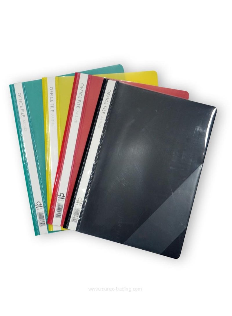 Libra REPORT FILE MATTE MATERIALS WITH SIDE POCKET GREEN COLOR A4 (PACK OF 12) - Image 2