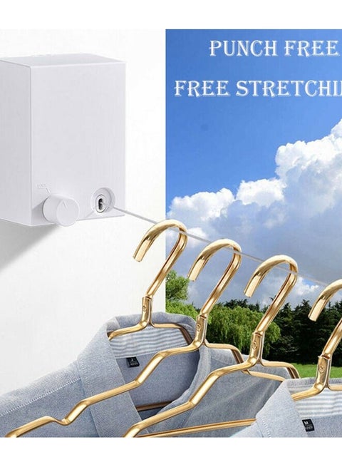 Aila Retractable Washing Line, 4.2M Retractable Clothesline With 12