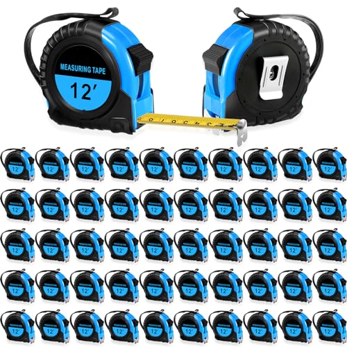 Copkim 50 Pieces Tape Measure Retractable and Easy Read Measuring Tape Bulk with Fractions Marked Easy Read Basics Self - Image 2