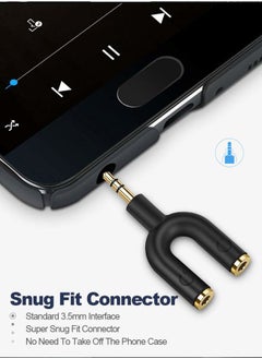 CableCreation Headphone Splitter Adapter, 3.5mm Male to 2 Port 3.5mm Female Y Jack Splitter Adaptor Compatible with Headset, Earphone, iPhone, iPad, iPod,Tablets, MP3 Players&More, Black  - Image 5
