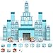 Allenjoy 80PCS Winter Ice Princess Castle Magnetic Blocks STEM Educational Magnet Building Set for Kids Ages 3 Creative Birthday Christmas Xmas Holiday - Image 2