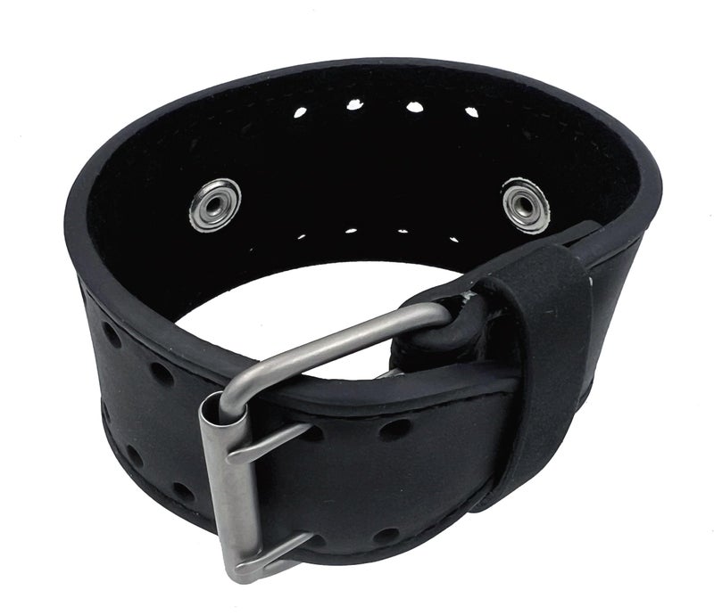 REV Crazy Horse Leather Strap Lug Width Wide Black Cuff Watch Band CHO-K 20mm -22mm - Image 3
