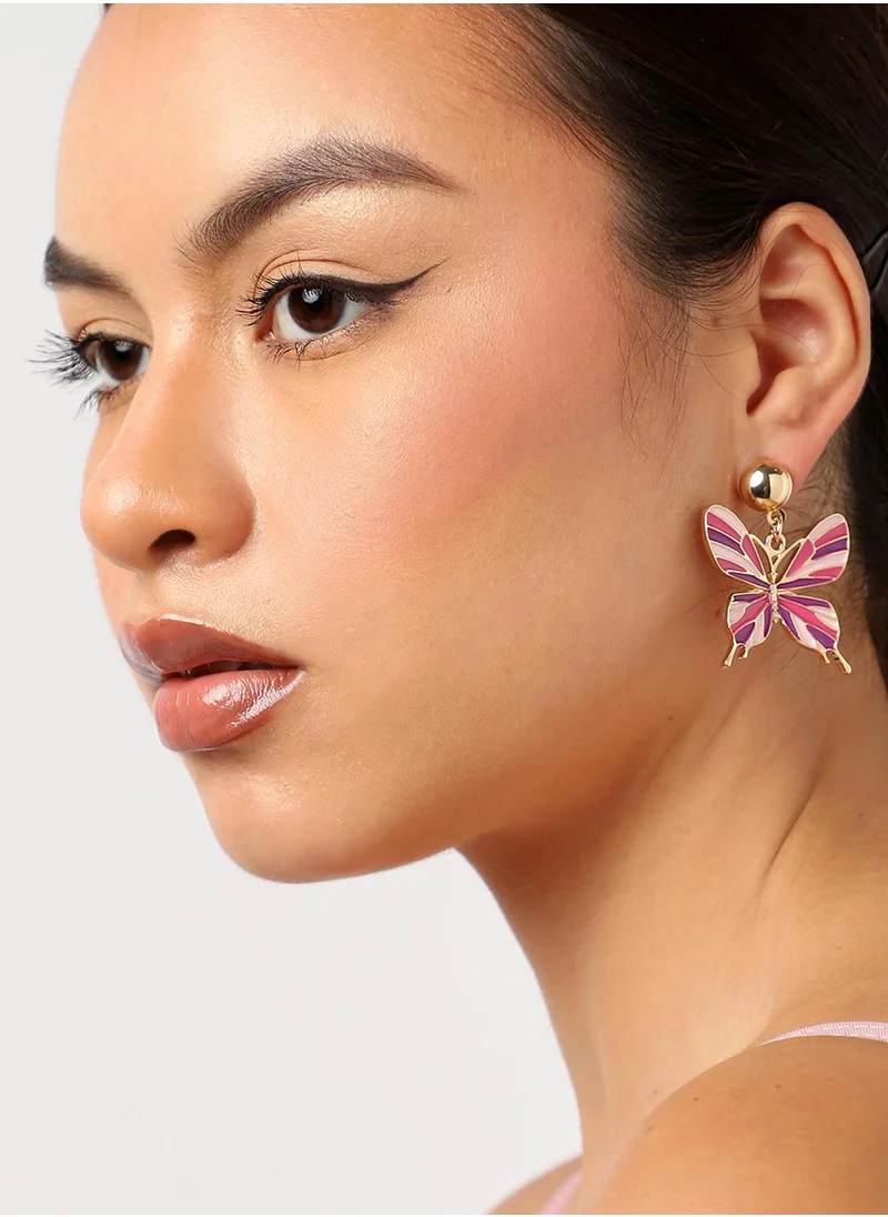 SOHI Butterfly Drop Earrings