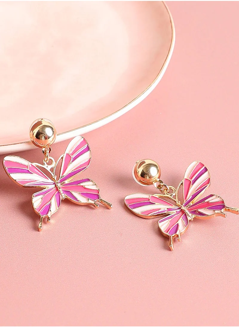 SOHI Butterfly Drop Earrings