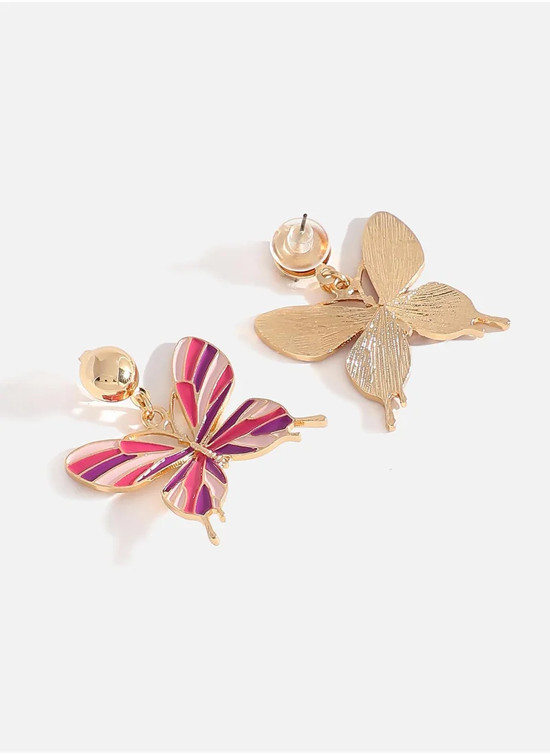 SOHI Butterfly Drop Earrings