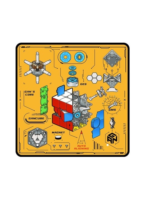 Rubik's Cube Mat Hand-painted Rubik's Cube Training Fly-stacked Cup Speed-stacked Cup Cushion Racing Mat-Color:Gan [magic Cube Mat] Training Mat
