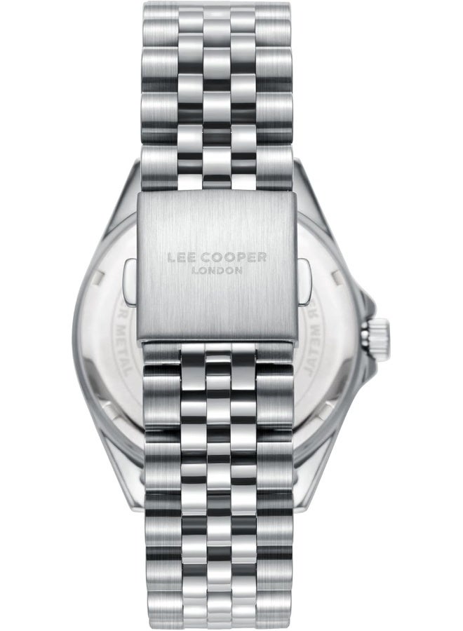 لي كوبر ساعة لي كوبر للرجال، مينا تناظرية وسوار معدني، فضي - Image 4