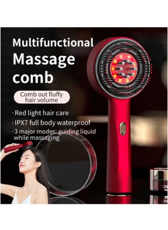 JAJEEK Scalp Massage Brush with Built-In Oil Applicator | Cordless Electric Hair Massager Comb for Hair Growth, Stress Relief, and Deep Head Relaxation – Portable Rechargeable Scalp Stimulator with Soft Silicone Bristles – Ideal for Men and Women  - Image 1