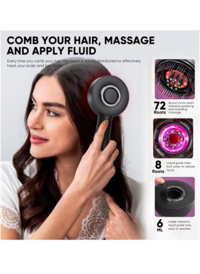 JAJEEK Scalp Massage Brush with Built-In Oil Applicator | Cordless Electric Hair Massager Comb for Hair Growth, Stress Relief, and Deep Head Relaxation – Portable Rechargeable Scalp Stimulator with Soft Silicone Bristles – Ideal for Men and Women  - Image 4