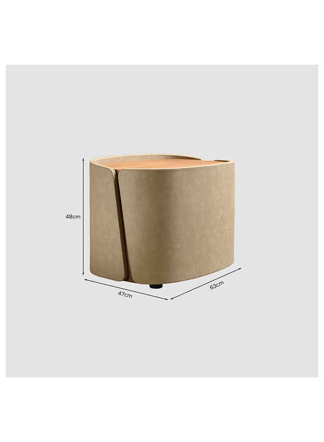 AL HUZAIFA FURNITURE Dora, Bedside Table, Wood Veneer, High Glossy Lacquer Processed By Pu Solution  - Image 3