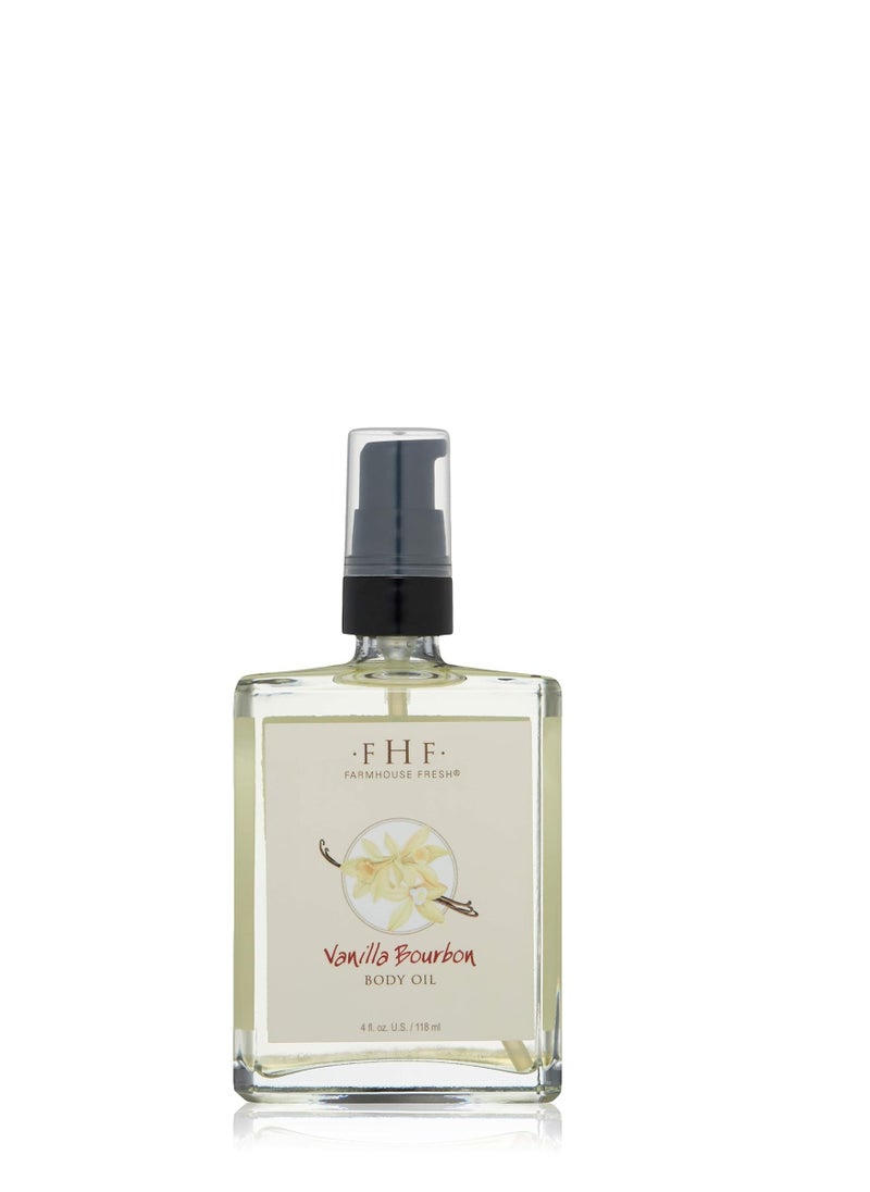 FarmHouse Fresh FarmHouse Fresh Vanilla Bourbon Body Oil, Vanilla Bourbon, 4 Fl Oz  - Image 1