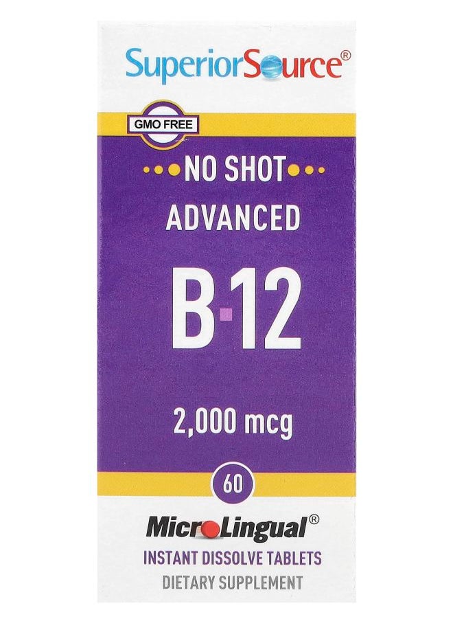 Superior Source Advanced B-12 2000 mcg 60 MicroLingual® Instant Dissolve Tablets 