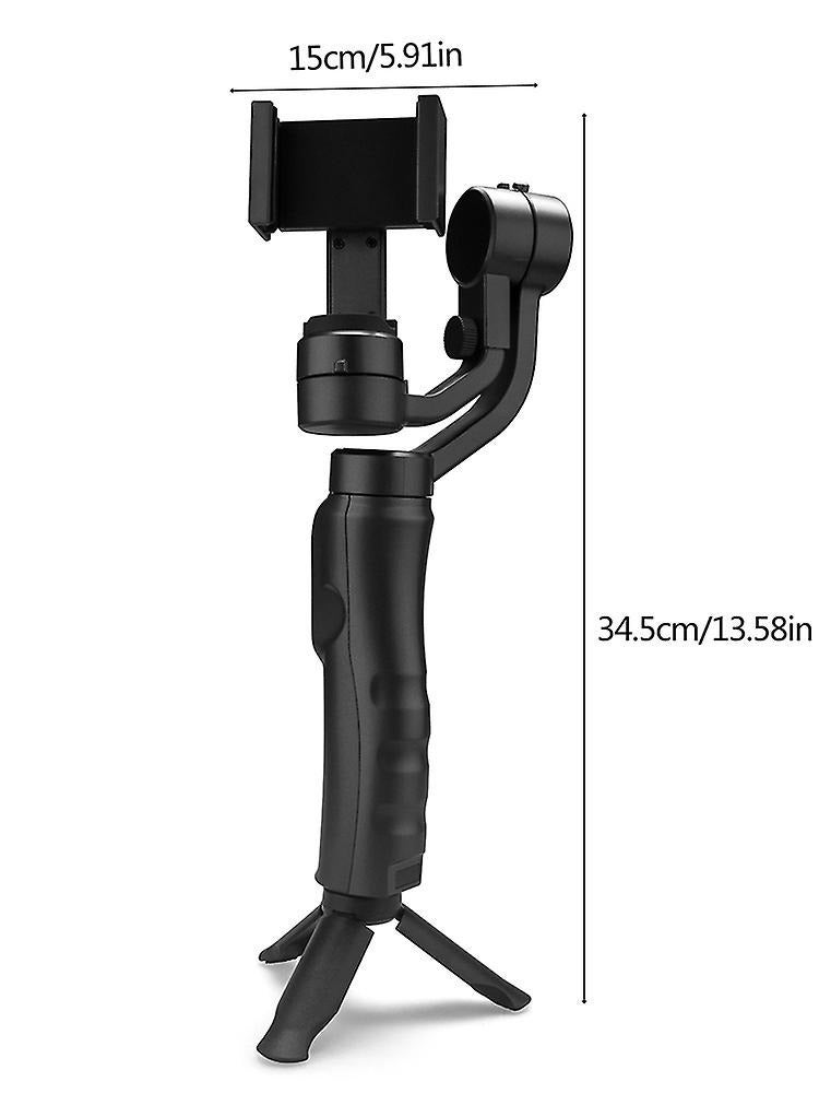 Handheld 3-axis Gimbal Stabilizer Compatible with All Brands of Smartphones for VLOGGING/FILMING, Multipurpose-Black  - Image 5