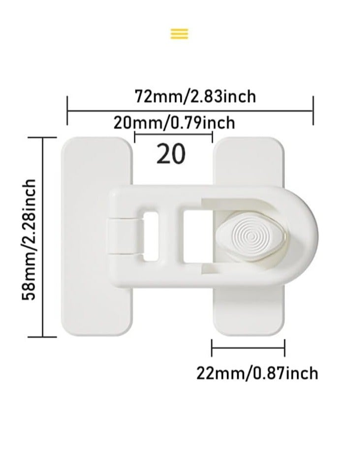 كيلا عدد 2 عبوة أقفال أمان للأطفال للقطط والكلاب والقطط والكلاب قفل أمان للأطفال مع مفتاح دوار مزلاج مقاوم للالتصاق لأدراج الخزانة أدراج باب الثلاجة ثلاجة الأطفال ثلاجة الأطفال حماية آمنة للأطفال الصغار - Image 2
