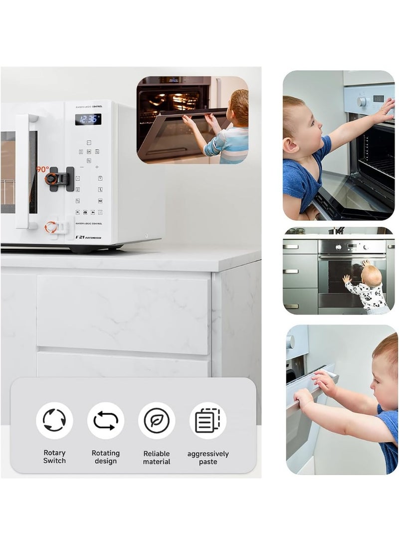 كيلا عدد 2 عبوة أقفال أمان للأطفال للقطط والكلاب والقطط والكلاب قفل أمان للأطفال مع مفتاح دوار مزلاج مقاوم للالتصاق لأدراج الخزانة أدراج باب الثلاجة ثلاجة الأطفال ثلاجة الأطفال حماية آمنة للأطفال الصغار - Image 5