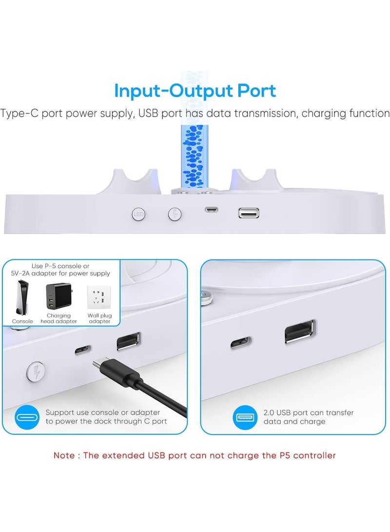 Ipega Charging Dock Stand for PSVR2 with 9 RGB Lights, Charger Station for PlayStation VR2 Controller, Headset Holder & 4xType-C Magnetic Charger Port - Image 5