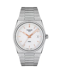 TISSOT Tissot PRX Men's Swiss Quartz Watch 40mm-White/Orange  - Image 1