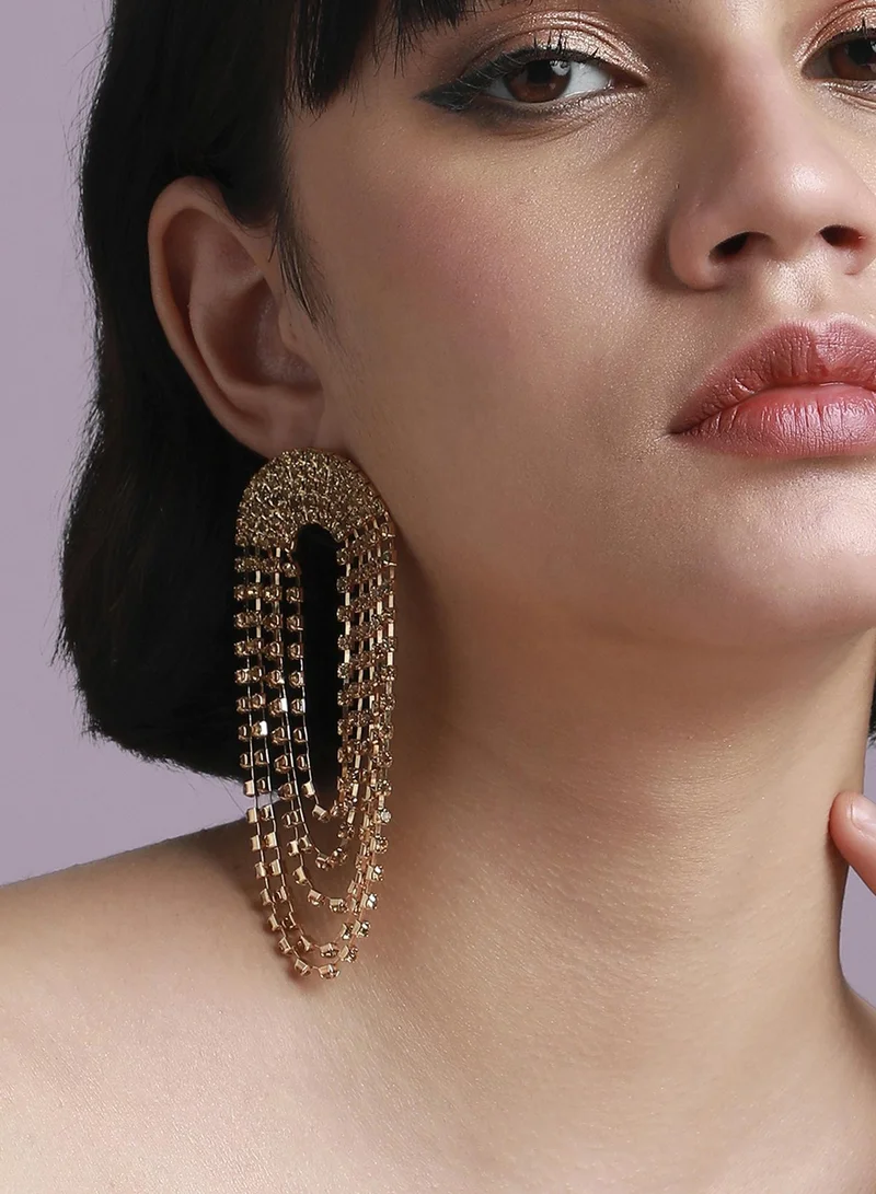 SOHI Maxi Bling Artificial Drop Earring Jewellery