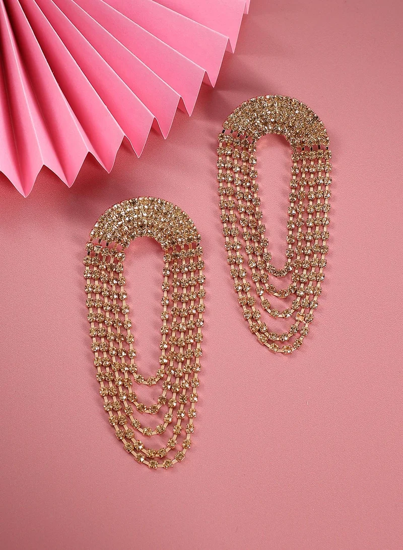 SOHI Maxi Bling Artificial Drop Earring Jewellery