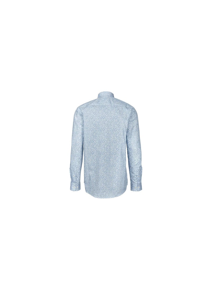 Tchibo Men Modern Fit Long Sleeve Shirt, Blue  - Image 3