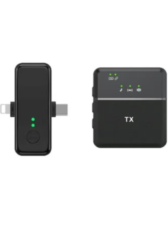 Tx - 3-in-1 Square Wireless Lavalier Microphone for iPhone Android, Camera & Speaker – 10-Hour Battery Life, Mini Microphone with Noise Reduction for Video Recording, Vlogging, YouTube TikTok (SX31 Single Mic). - Image 1