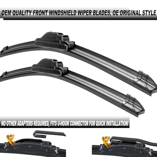ATTKE OEM Quality Front Windscreen Wiper Blades for Honda Odyssey 2005-2020/Civic 2010-2015/Toyota Venza 2009-2015 (26″+22″ Front Windshield Wiper Blade Set) - Image 2