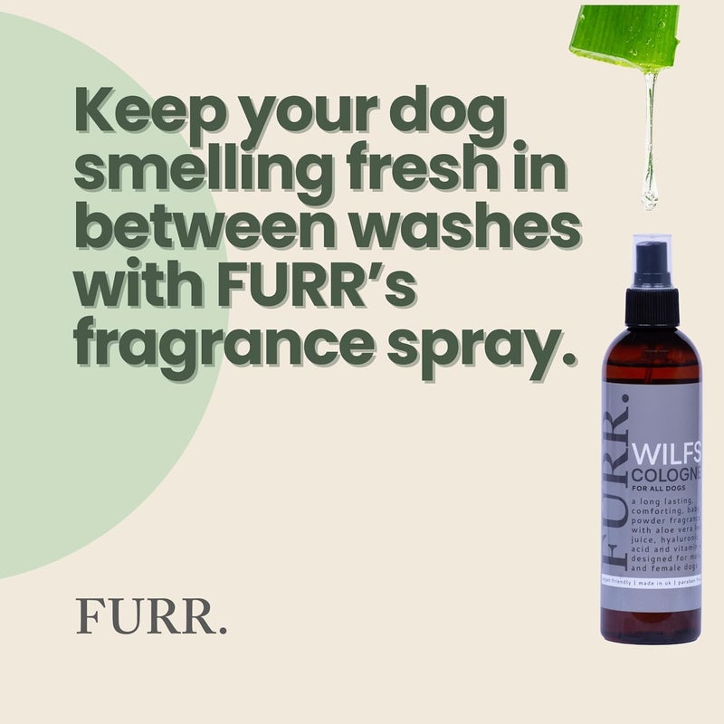 فور Wilf’s عطر كلاب برذاذ كولونيا 2 × 250 مل – رائحة بودرة أطفال طويلة الأمد، 92% مشتق طبيعيًا، غني بفيتامين E والصبار، يرطب - آمن للكلاب والجراء من عمر 6 أسابيع فما فوق - Image 4