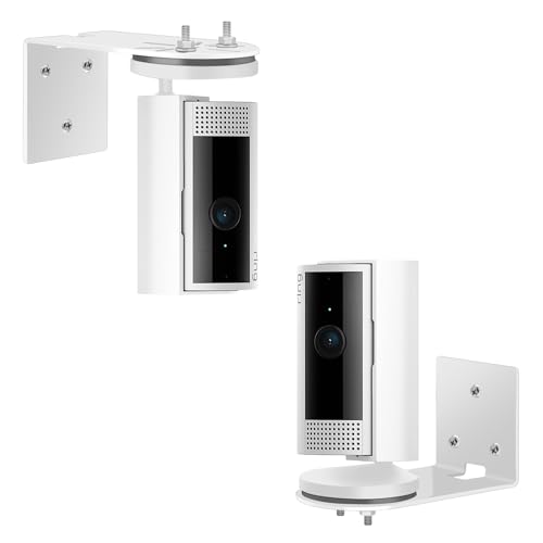 ALERTCAM Adhesive Wall Mount for Ring Indoor Cam (2nd Gen and 1st Gen) - Metal Camera Holder, Two Installation Ways with Strong Adhesive Tape or Screws (2Pack) - Image 1