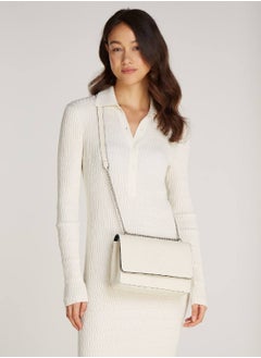 Calvin Klein Jeans Women's Convertible Shoulder Bag, Cream - faux leather  - Image 2