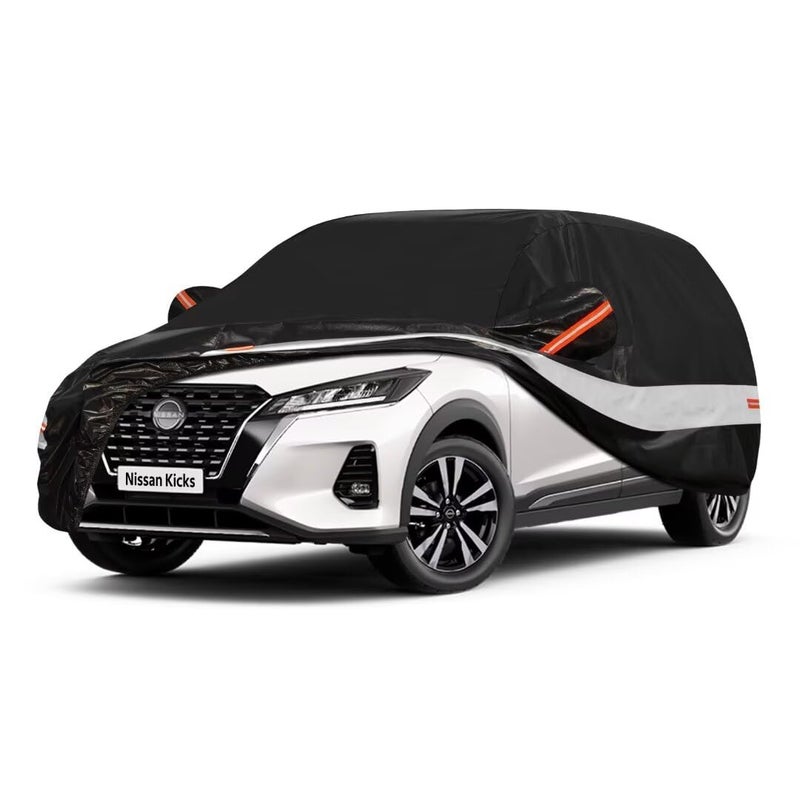 Holthly 10 Layers SUV Car Cover Custom Fit for Nissan Kicks 20172024 Waterproof All Weather for Automobiles Outdoor Full Cover Sun UV Rain Protection with CottonBlack