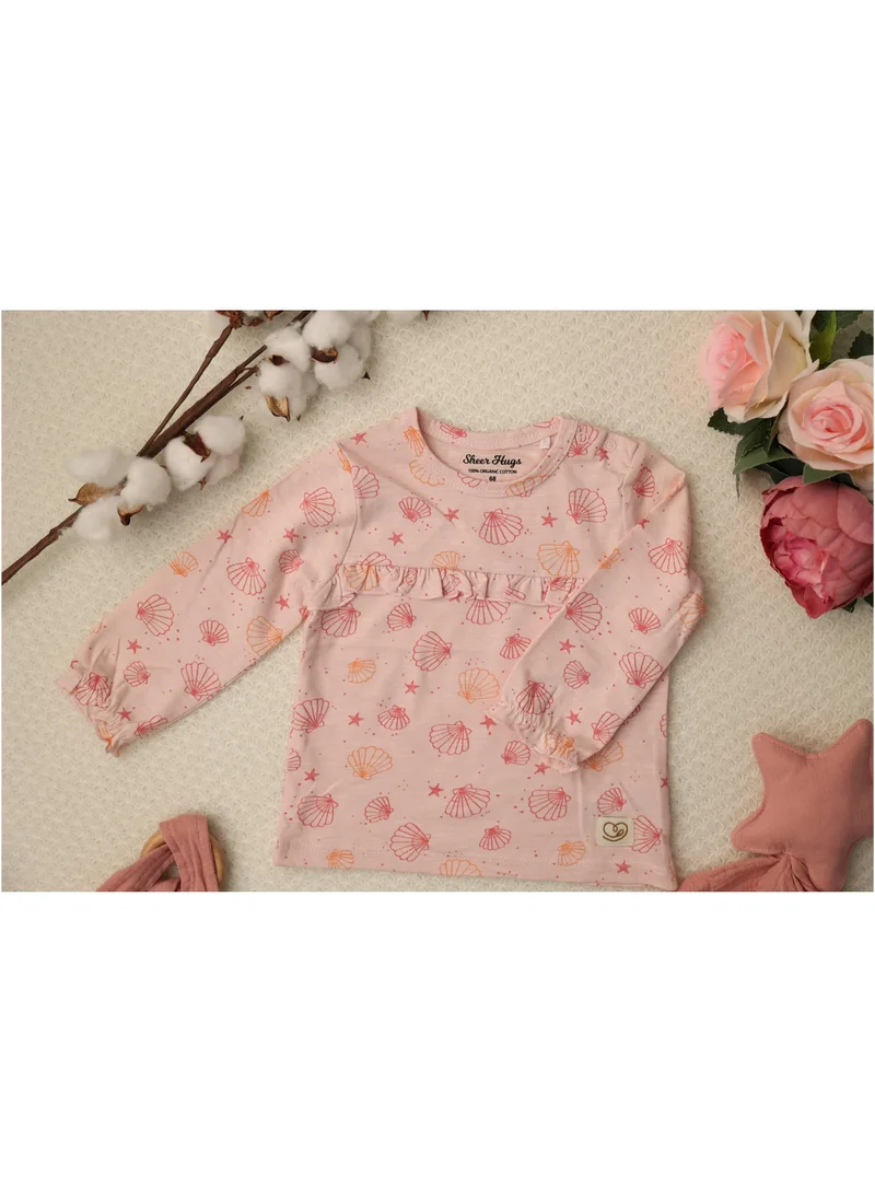 Sheer Hugs Sheer Hugs Casual Full Sleeve Top for Girls, Shell