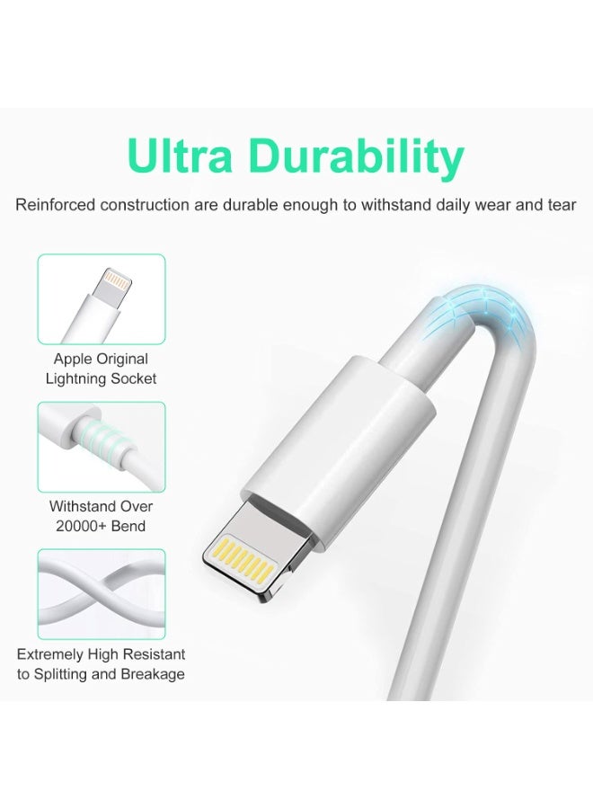 USB-C to Lightning Cable (2-Pack), Apple MFi Certified Fast Charging Cable 2m, PD Fast Charging Type-C Cable, Compatible with Apple iPhone 13/12/11 Pro/11/XS MAX/XR/8/7 Plus and iPad Series - Image 5