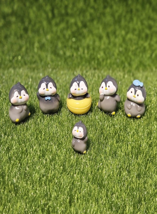 ARUNA DECOR Miniature Penguin Figurines Set of 6 | Resin Tiny Penguins for Mini Garden Decor Fairy Garden Dollhouse Accessories Terrarium Desk Decor Items - Image 3